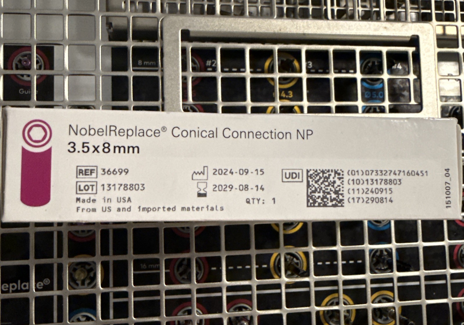 Nobel Biocare NobelReplace Conical Connection NP 3.5 X 8mm