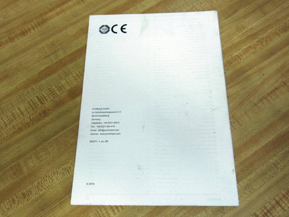 ProMinent 982271 Solenoid Metering Pump Operating Instructions