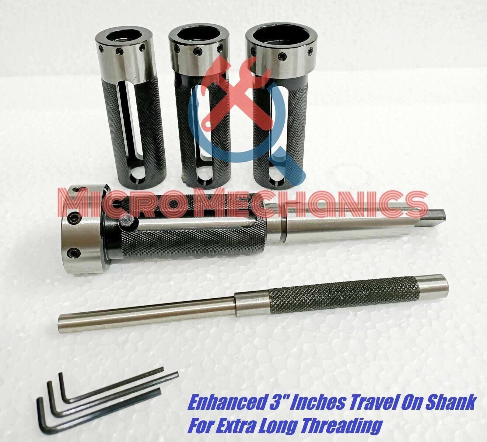 Lathe Tailstock Die Holder Extra Long Floating Type MT2 Shank -For Metric Dies