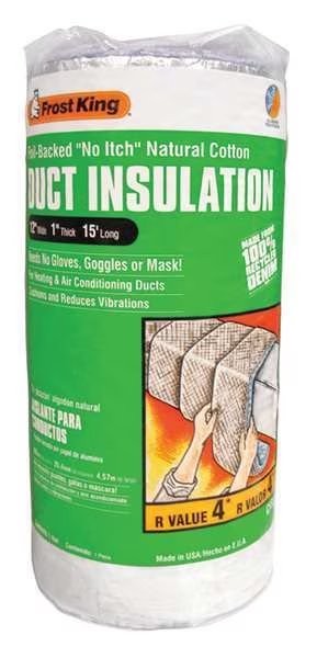 Frost King Duct Insulation, Cotton, 15 f