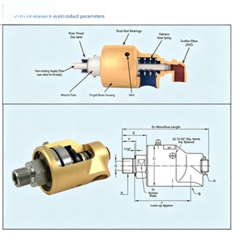 1Pcs New High-Speed Rotary Joint Substitute 255-000-020 255000020