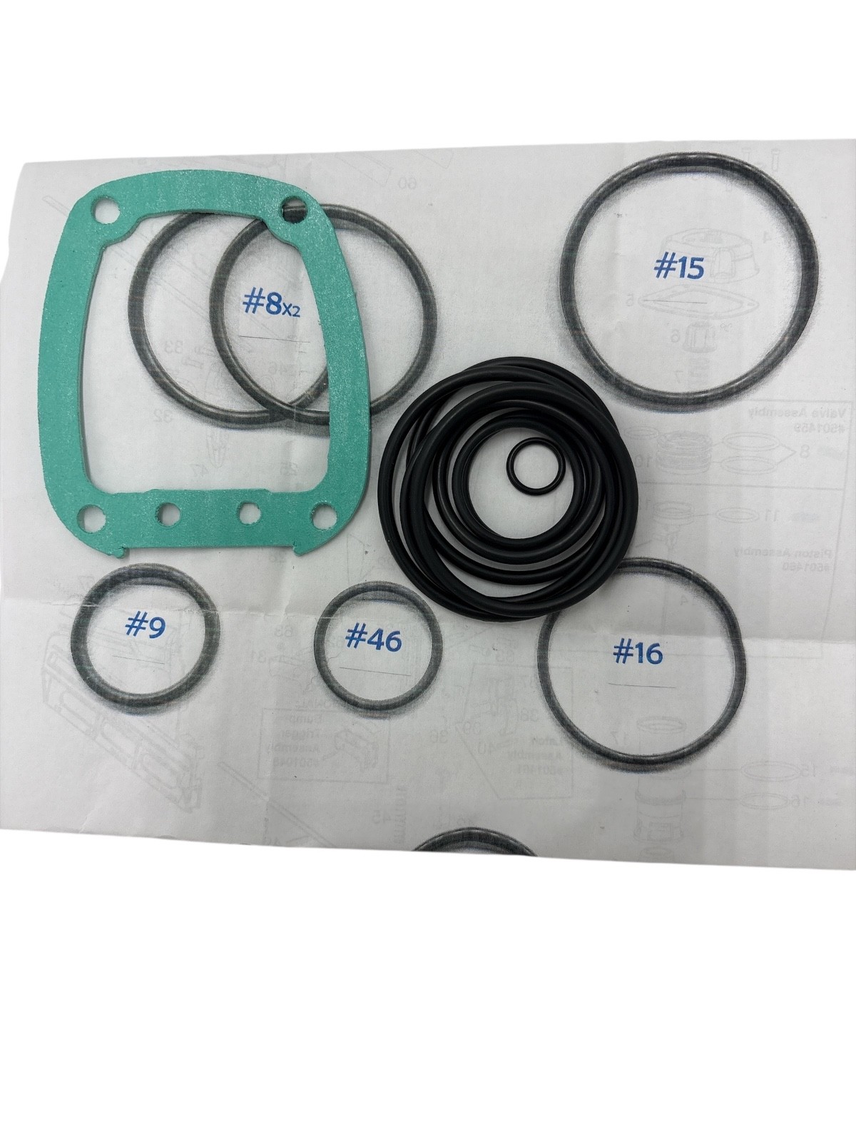 O-ring kit #2 compatible for Paslode T250A-F16 + Gasket 500927