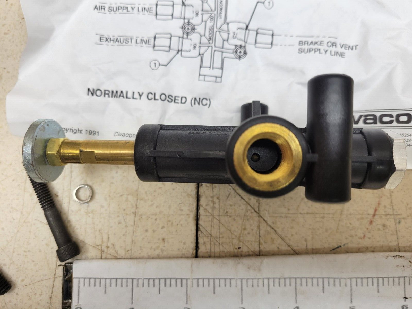 NOS Civacon Model 100 Air Interlock Valve 100-0001 12267067 4810015062637