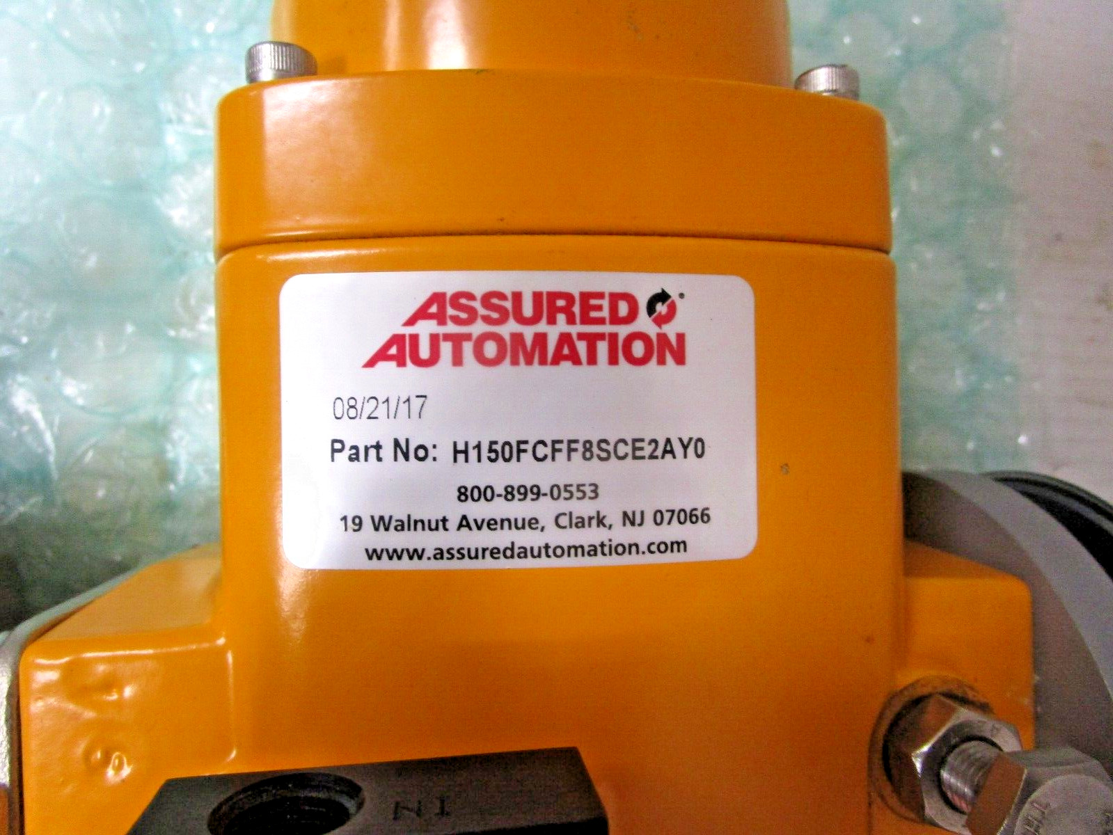 Stonel Quartz Limit Switch /Assured automation H150FCFF8SCE2AY0 w/F150 Valve 2”
