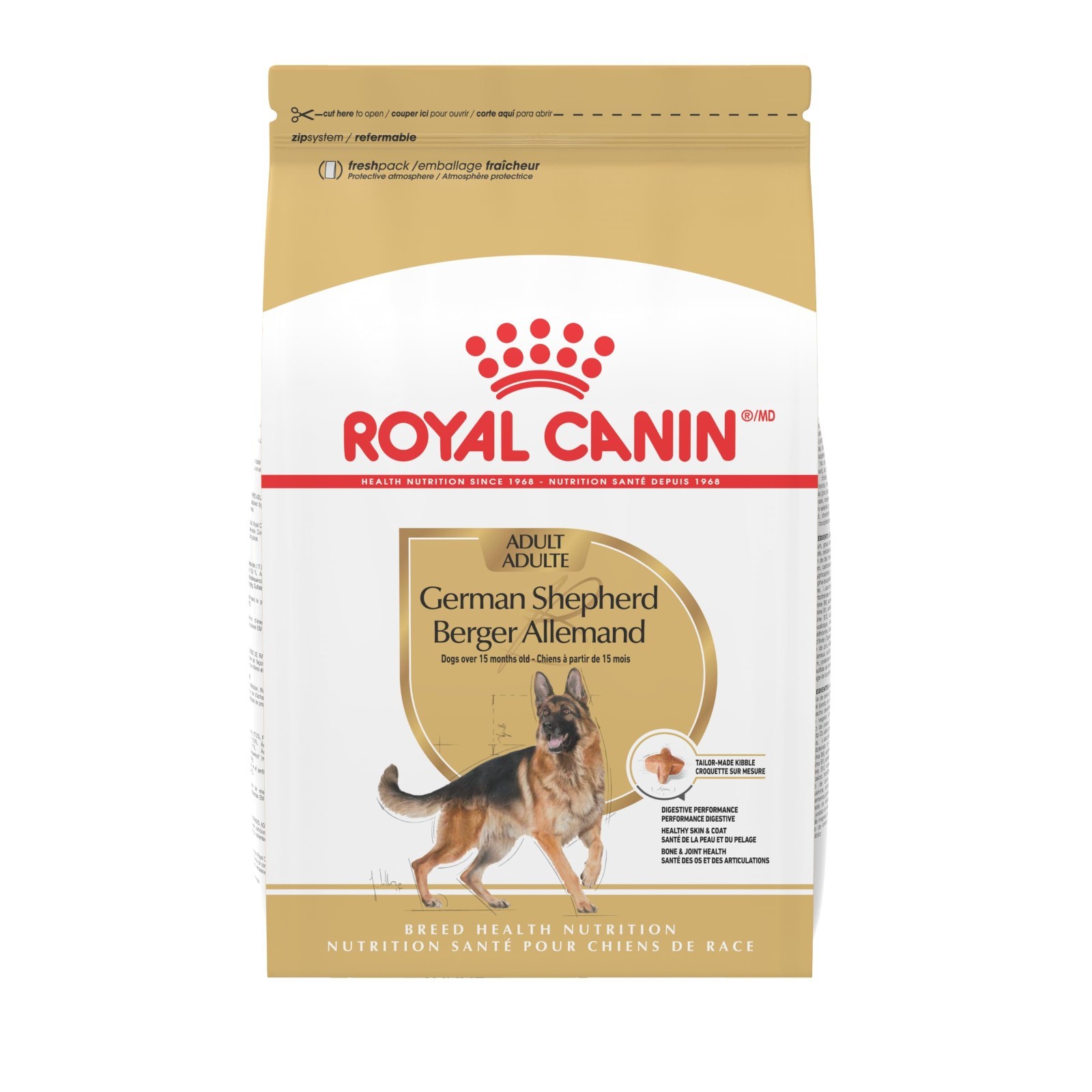 Royal Canin Breed Health Nutrition German Shepherd Adult Dry Dog Food, 30 lb Bag