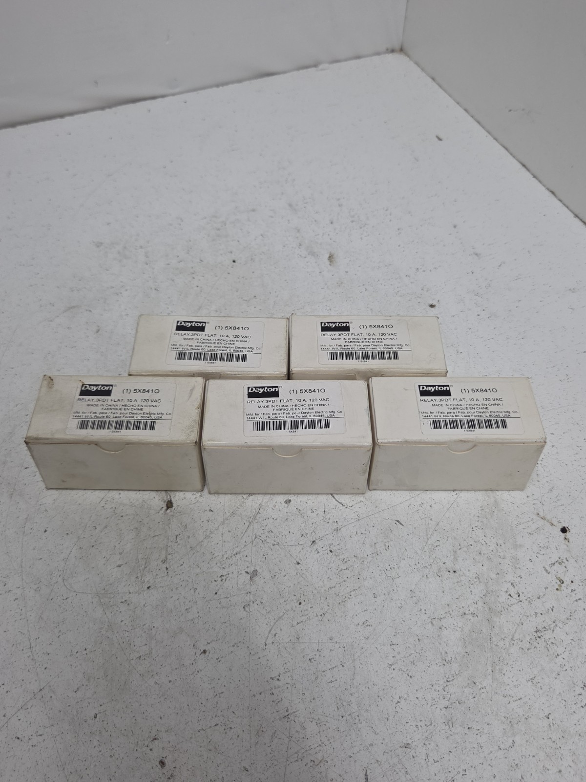 DAYTON 5X841O 120VAC 10A (5 Pcs) ** NOS**
