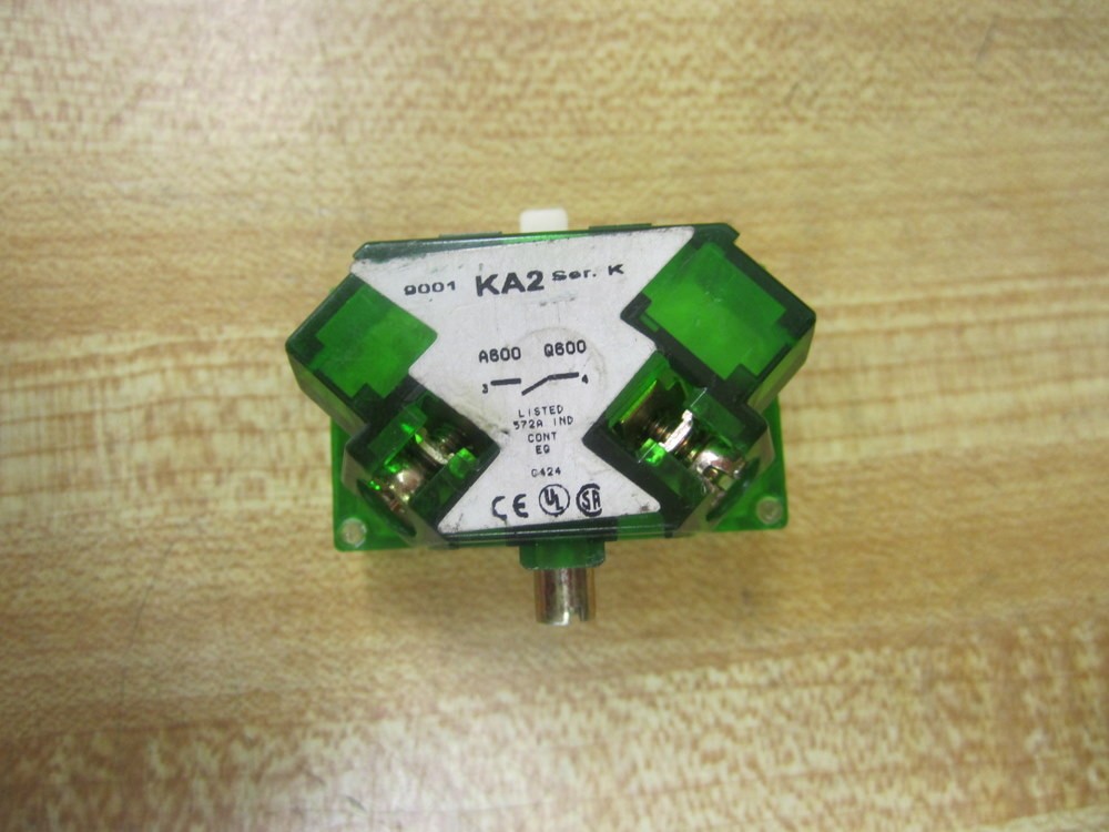 Square D 9001-KA2 Contact Block 9001KA2 88001 Green