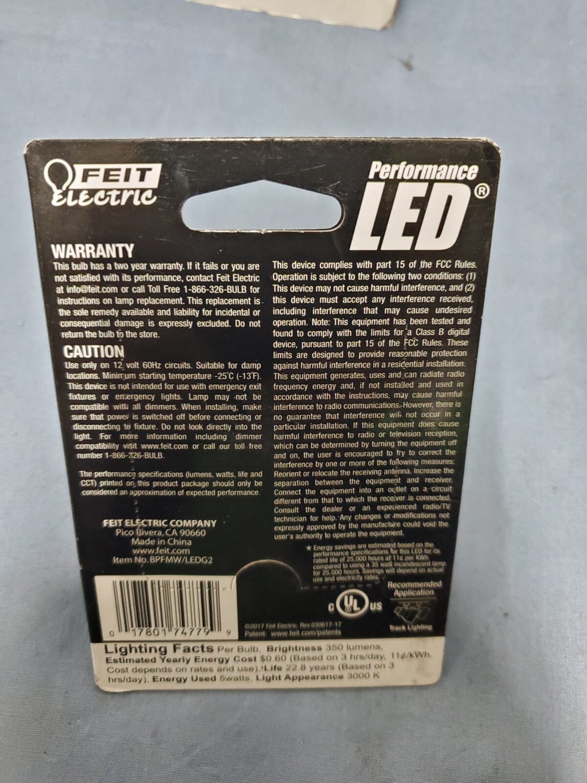 Feit Electric BPFMW/LEDG2 3000K MR16 Bulb Lot of 4