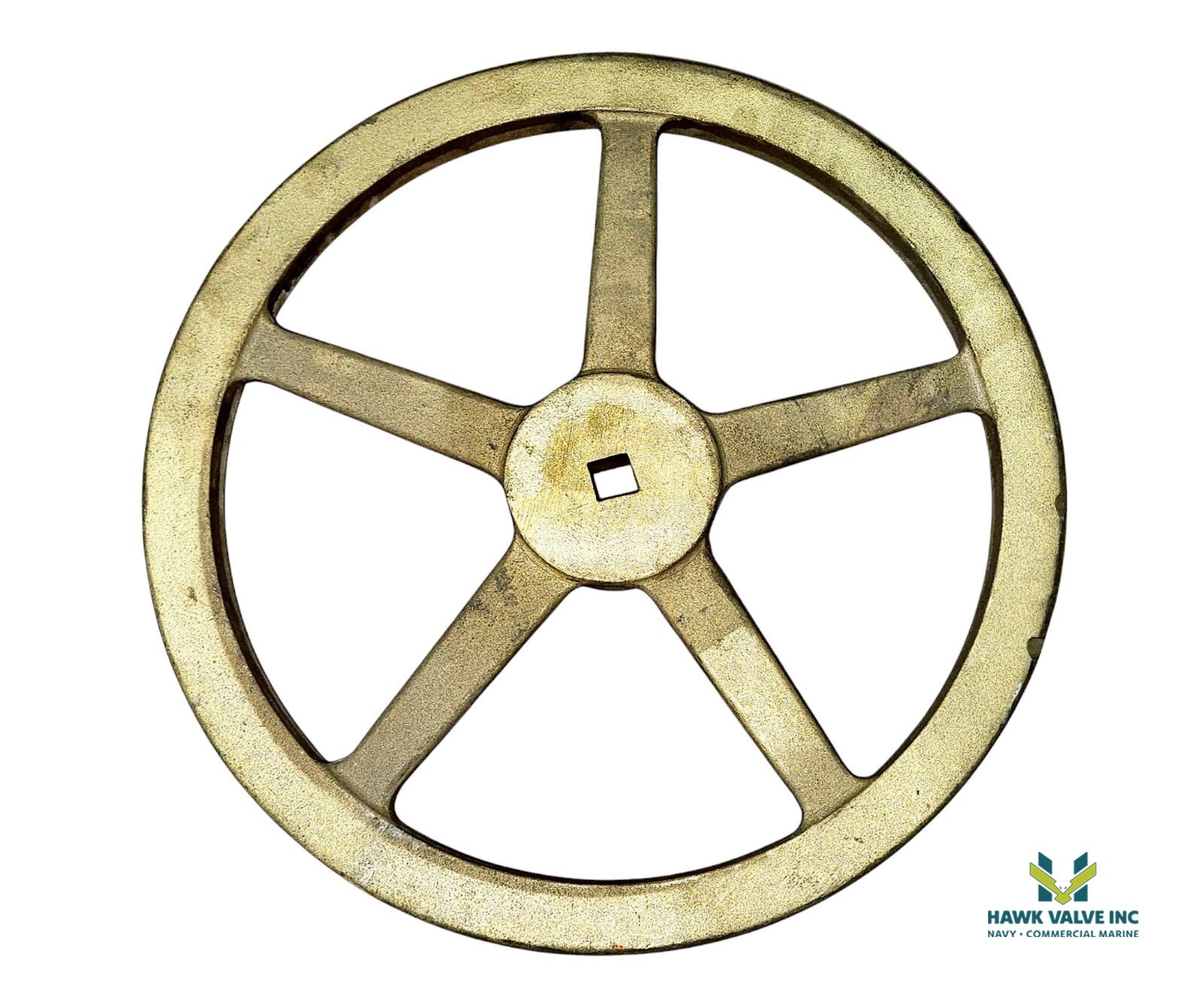 14″ BRASS HANDWHEEL, 3/4″ BORE