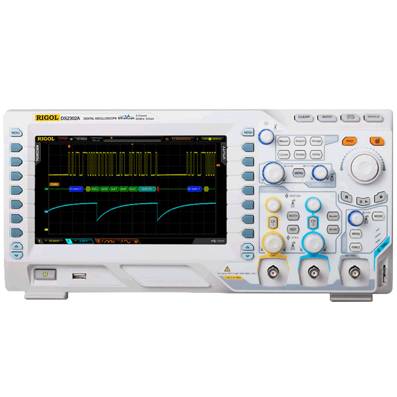 New RIGOL Digital Oscilloscope DS2072 2GSa/s 70Mhz 8″TFT 50kwfms/s 500uV-10V/div