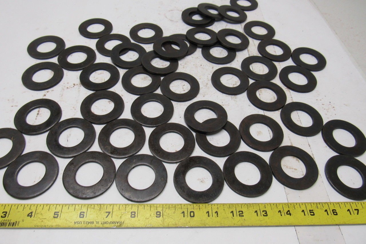 1-1/8″ Black Oxide Structural Flat Washer Steel 0.144 Thick 2.250″ OD Lot of 47