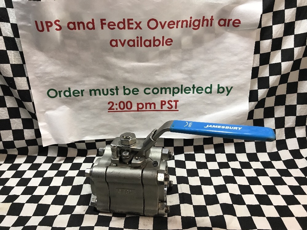 Jamesbury 1-1/2″ Value-Line Ball Valve Socket Weld Ends,CF8M, SHIPSAMEDAY#1375B2
