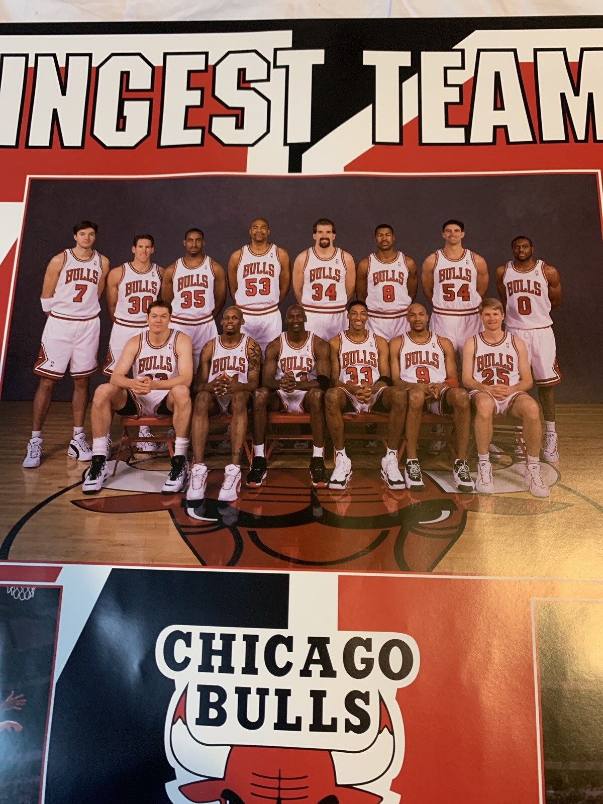 Chicago Bulls 1996 “Winningest Team Ever” Poster Michael Jordan Pippen New B