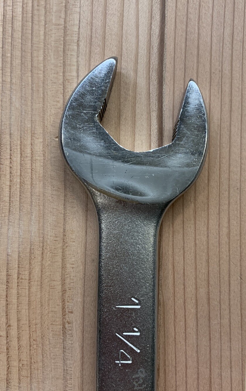 Wright Grip 1140 1-1/4” Open End Wrench Used Free Shipping