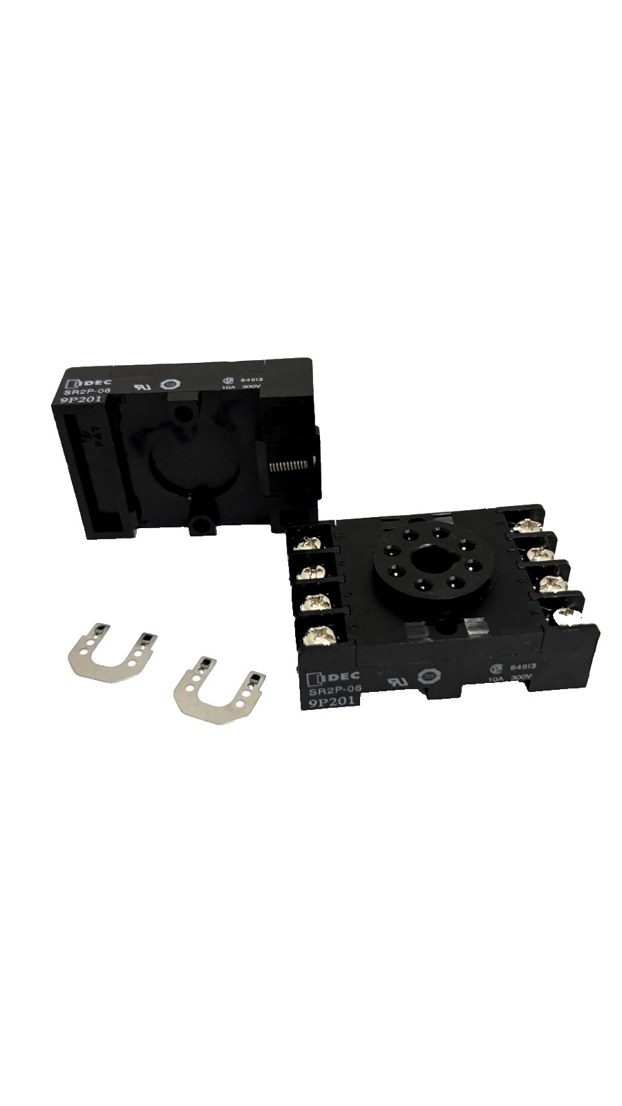 IDEC SR2P-06 RELAY SOCKET 9P201 300V 10A – LOT OF 2