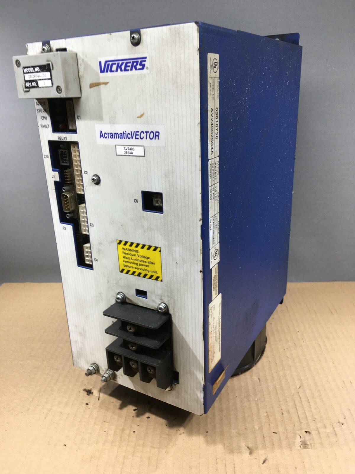 VICKERS ACRAMATIC VECTOR DRIVE AV2400 2604A AV24002604A ACRAMATICVECTOR
