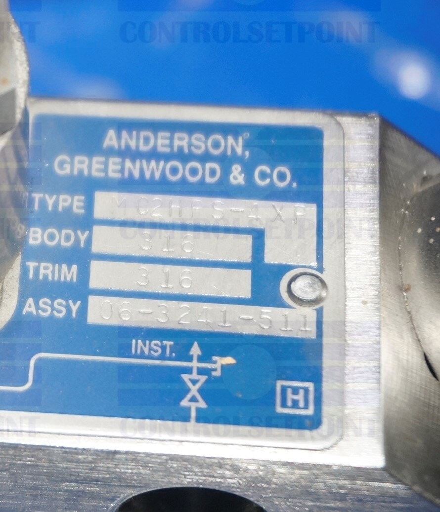 ANDERSON GREENWOOD MANIFOLD MC2HPS-4 2 VALVE MANIFOLD NEW