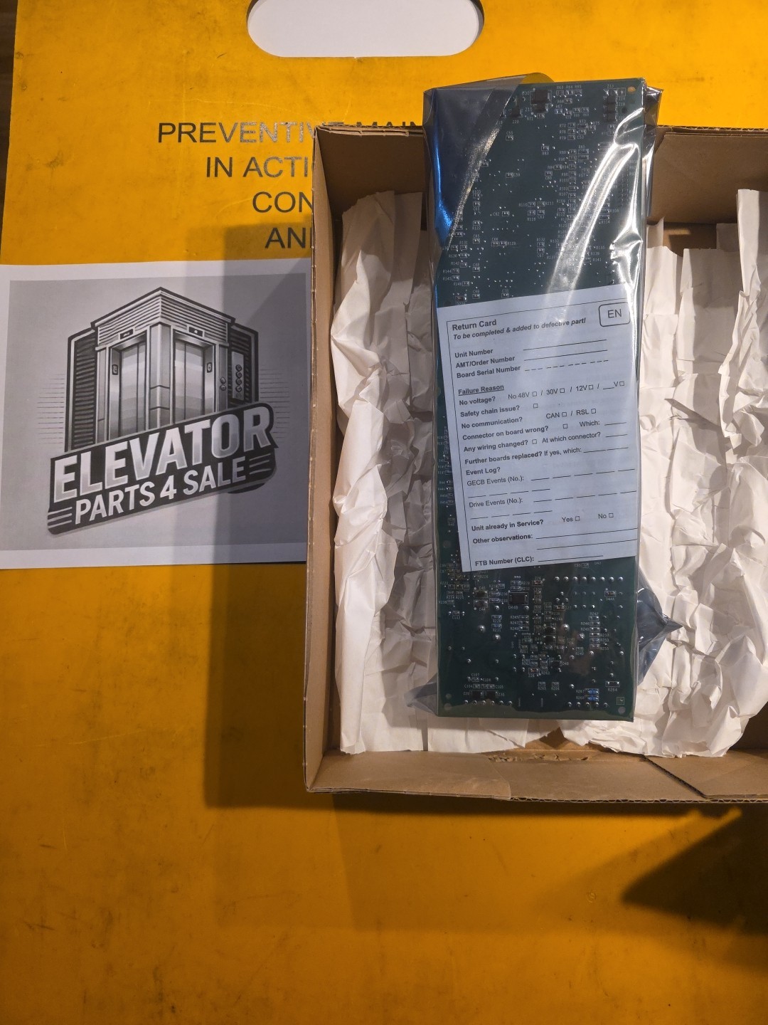 Otis GBA26800LV1 Elevator SPB Board. BRAND NEW -SEALED