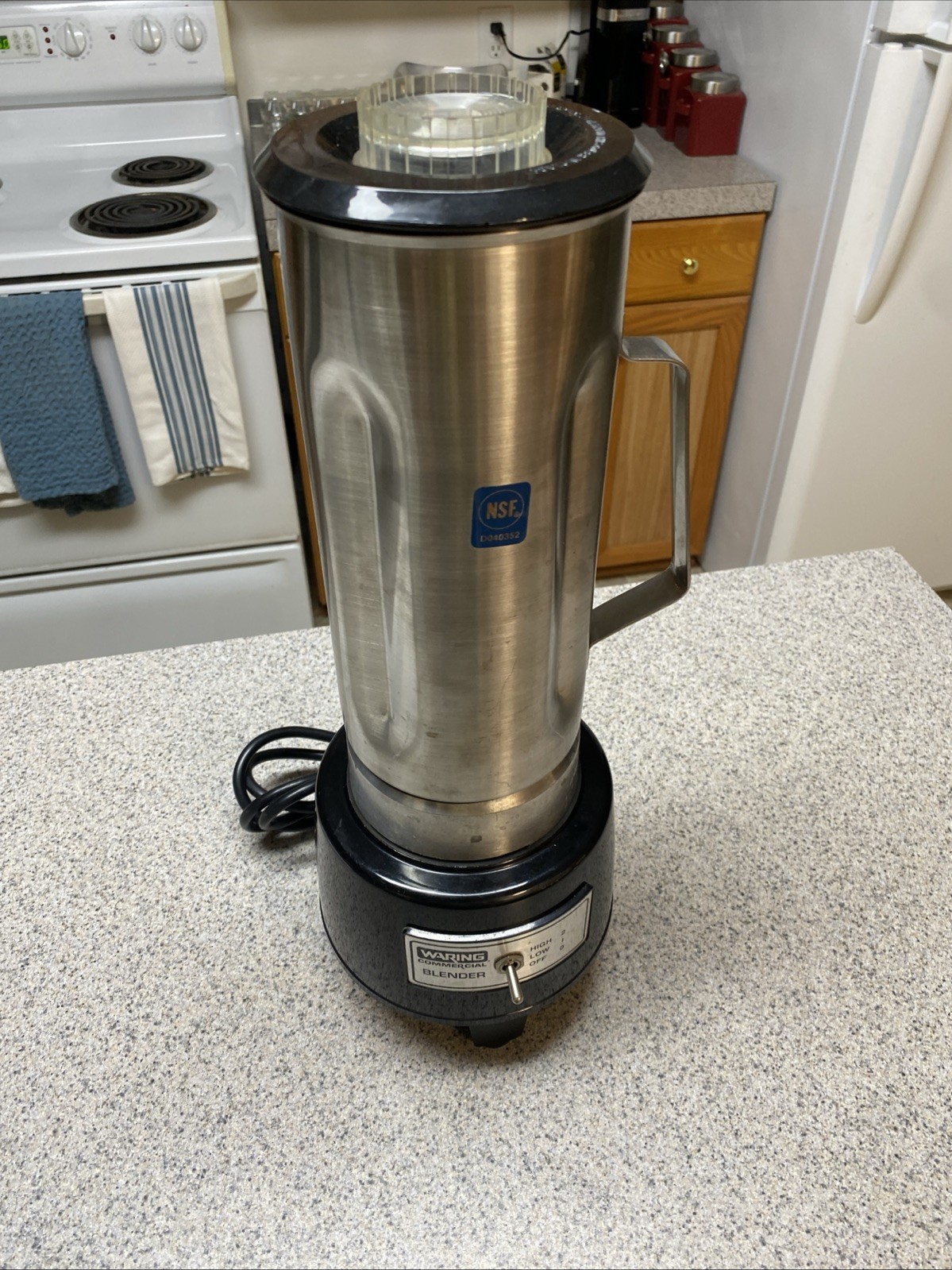 WARING COMMERCIAL BLENDER HGBPBKS6 HGB150 Metal Jar, Lid, Base Complete Vgc