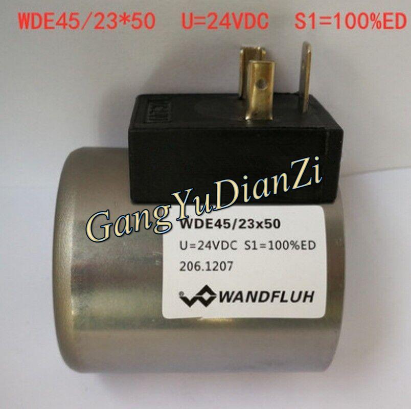 1PCS NEW FOR WANDFLUH solenoid valve coil WDE45/23X50 24VDC WDE45 23*50