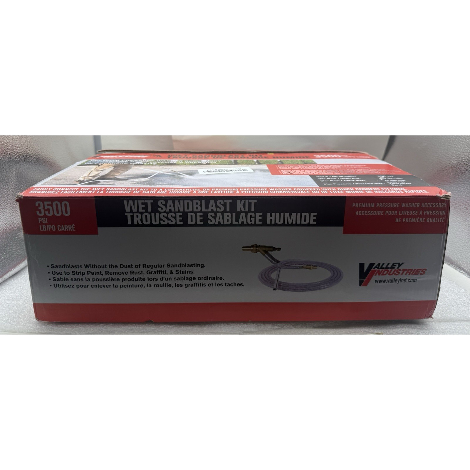 Valley Industries SBK-400 Wet Sandblast Kit-3500 PSI, 10GPM, Brass UNUSED *READ
