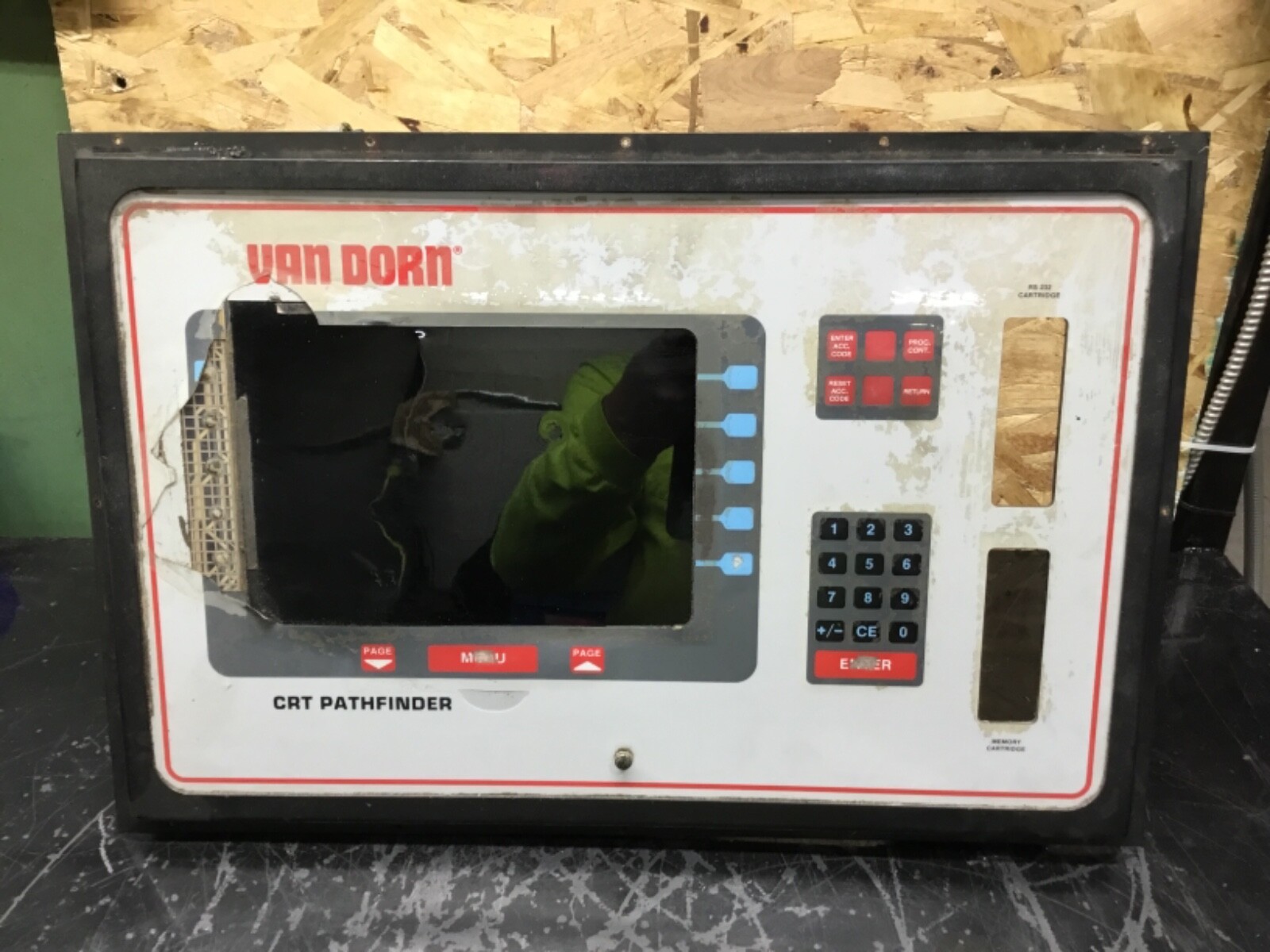 Van Dorn CRT Pathfinder Control Panel Data Ray Monitor 800126 / DR6312 #02E56PR6