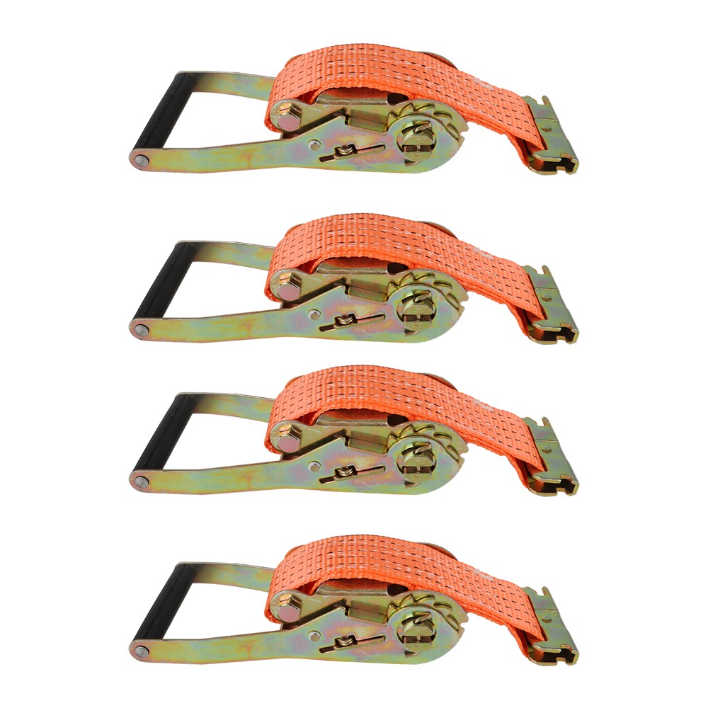 Truck Trailer Enclosed Cargo Van Straps 4 Pc 15′ E Track Ratchet Tie Down Strap