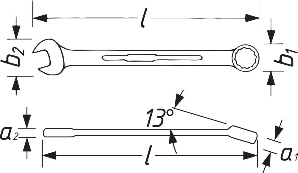 Hazet Scricchiolare Wrench Exterior Double Hexagon Traction Profile 16 606-16