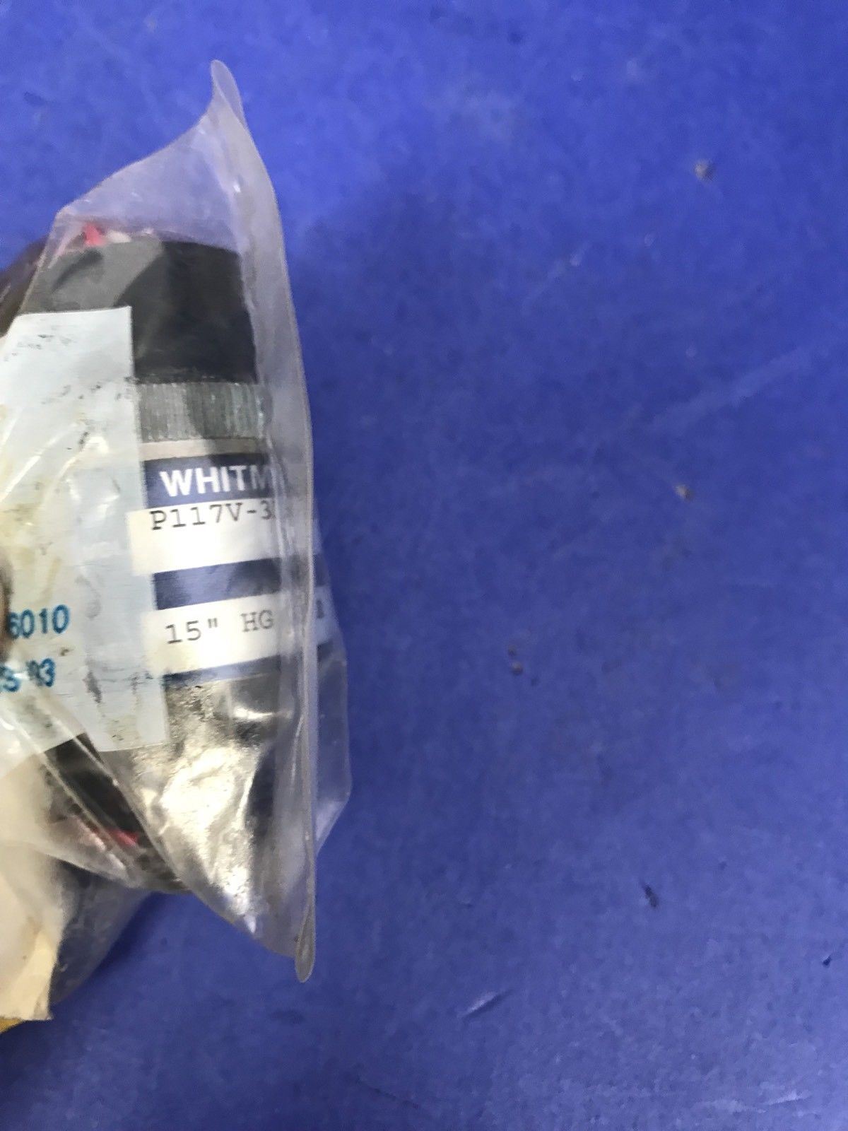 Whitman P117V-3H-F52L-X SS Vacuum Switch , 5A, 250VAC -New