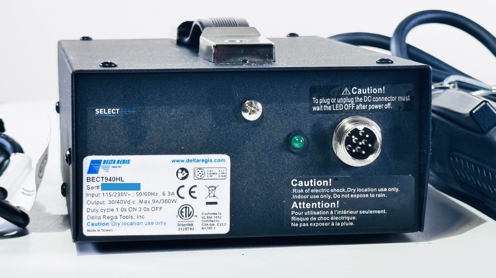 DELTA REGIS CESL829 / BECT940HL BRUSHLESS ELECTRIC TORQUE SCREWDRIVER (REF.: R)