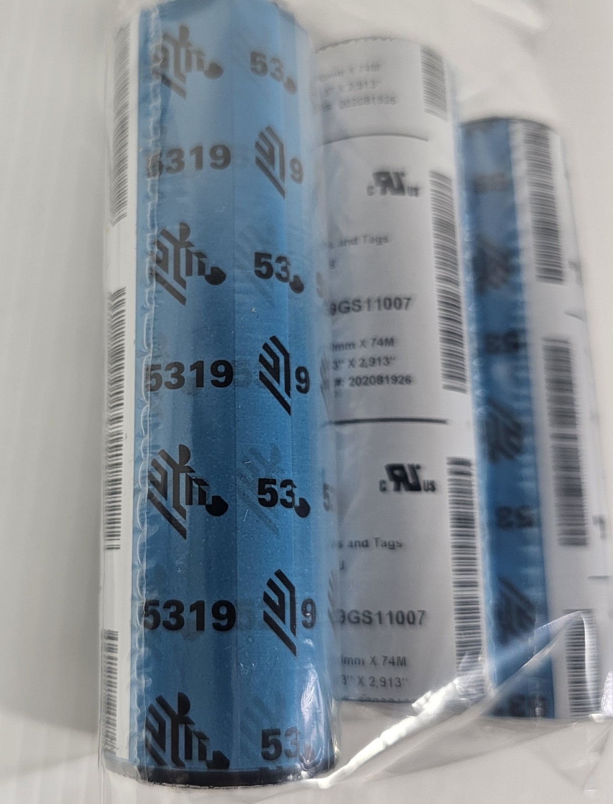 3 Rolls, Genuine Zebra 4.3″ X 2913′ Performance Wax Ribbon Black 05319GS11007