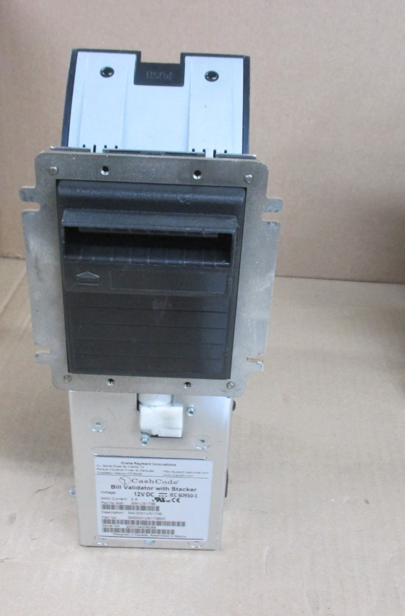 SM2021US173600 BILL VALIDATOR WITH STACKER CASH CODE USED