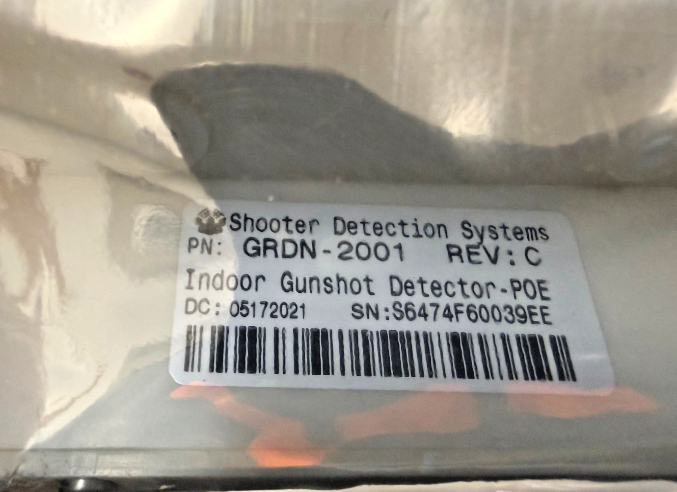 Guardian GRDN-2001 Indoor Gunshot Active Shooter Detector System SDS PoE