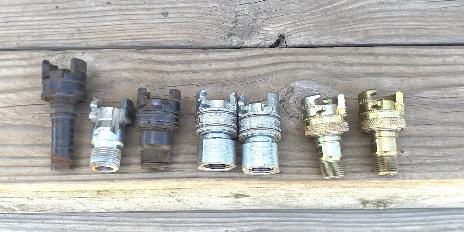 Lot 7 P SERIES PCC Dual Lock QUICK DISCONNECT PNEUMATIC COUPLER 1/2” & 3/4” NPT