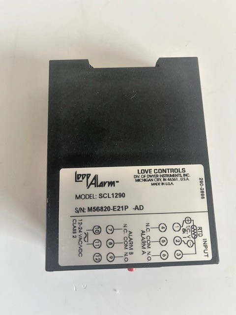 Love Controls Loop Alarm Model SCL1290 Thermocouple Limit Alarm
