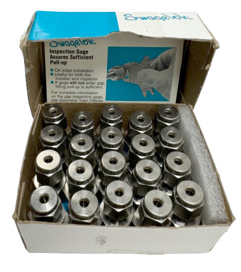 (20) Genuine Swagelok SS-200-7-2 Stainless Steel Tube Fitting 1/8 OD x 1/8″