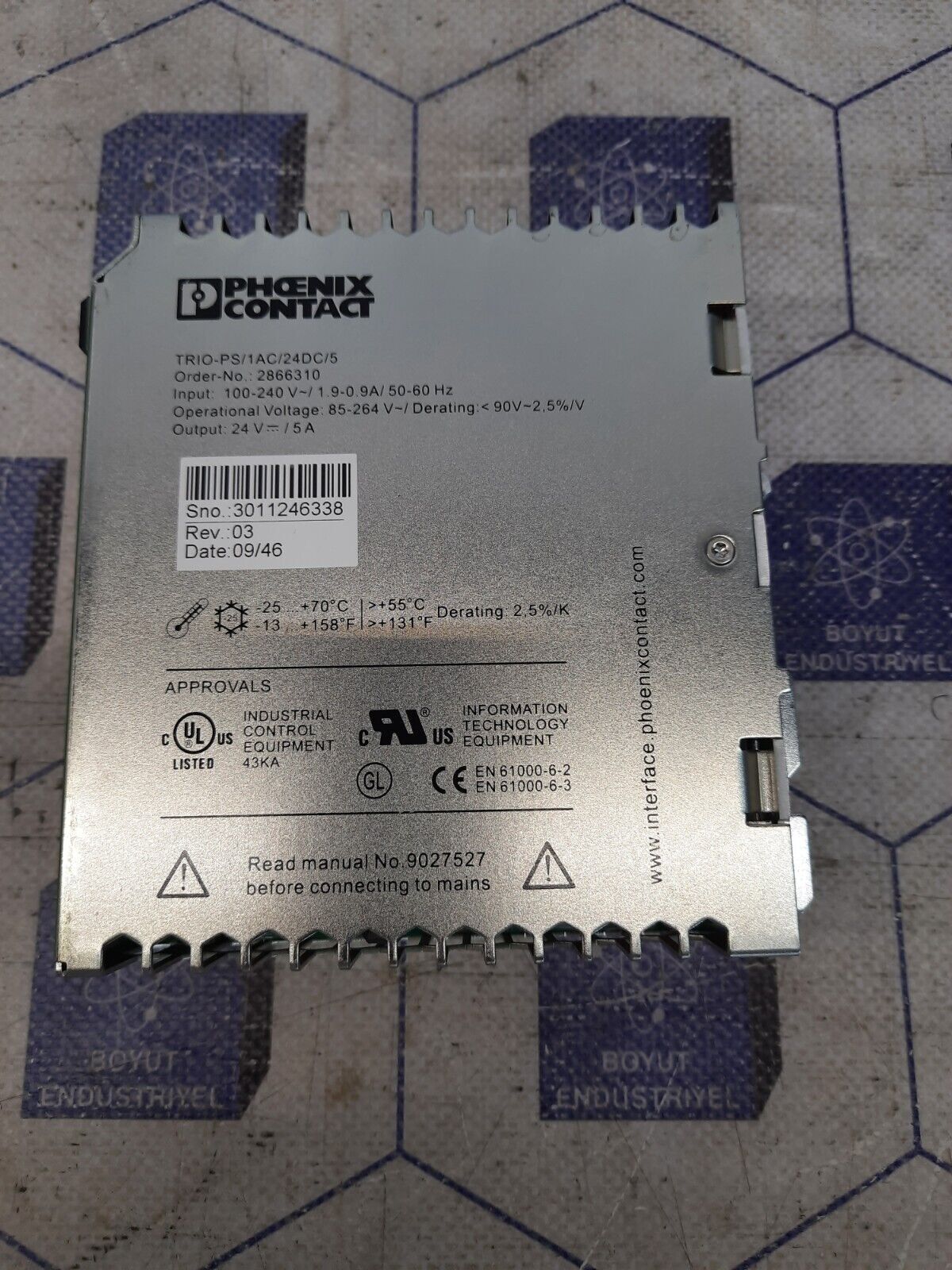 PHOENIX CONTACT TRIO-PS/1AC/24DC/5 – 2866310 POWER SUPPLY MODULE