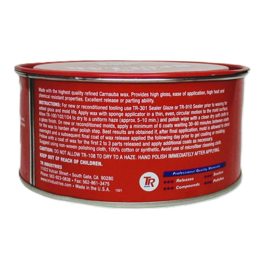 TR-102 Regular Mold Release Paste Wax 14oz for Product Molds – Fiberglass & More