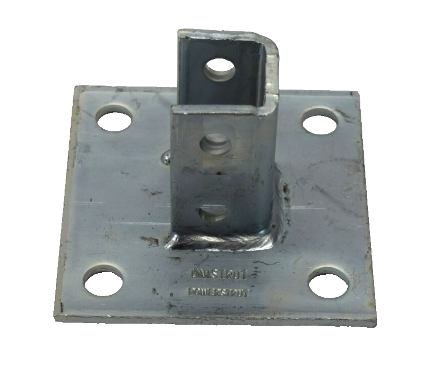 Unistrut Power Strut Channel Post Base 6″ x 6″ 6 Hole Electroplated Steel Unit