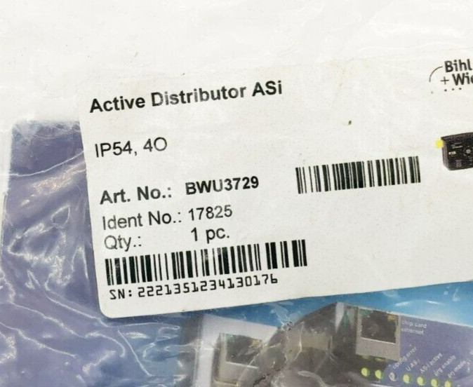 New Bihl + Wiedemann BWU3729 Active Distributor ASi IP54 4O