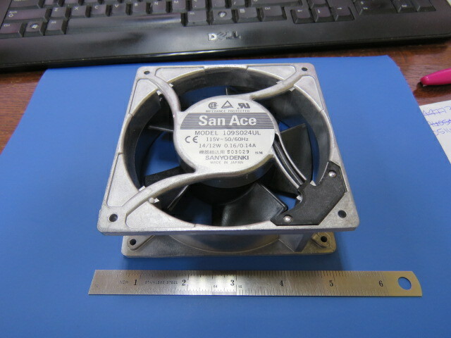 SANYO DENKI AMERICA INC. 109S024UL Qty of 1 per Lot Fan Tubeaxial 115VAC Square