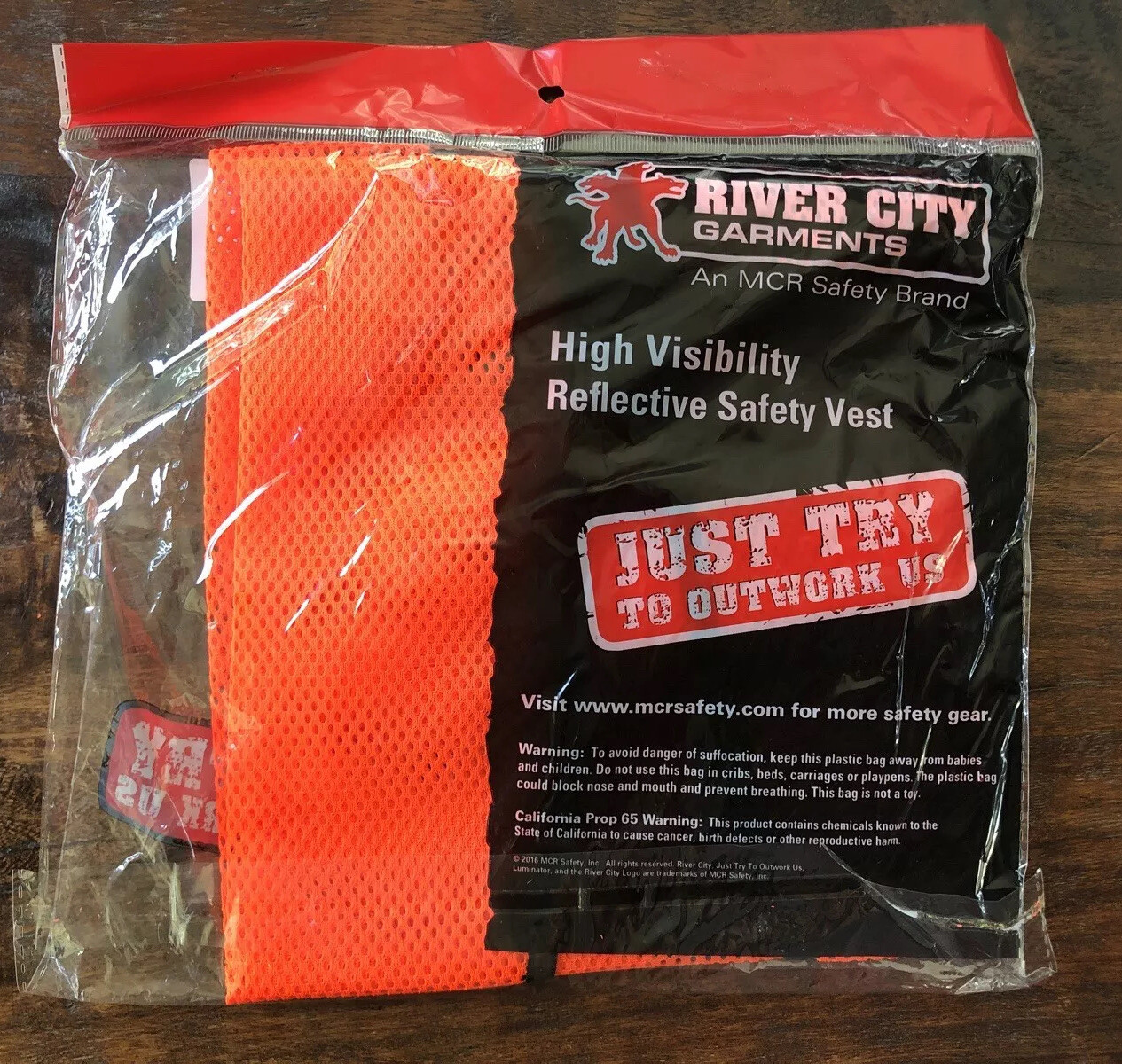MCR – HI-VIS High Visibility Safety Vest, Orange – Brand New, One Size Fits All