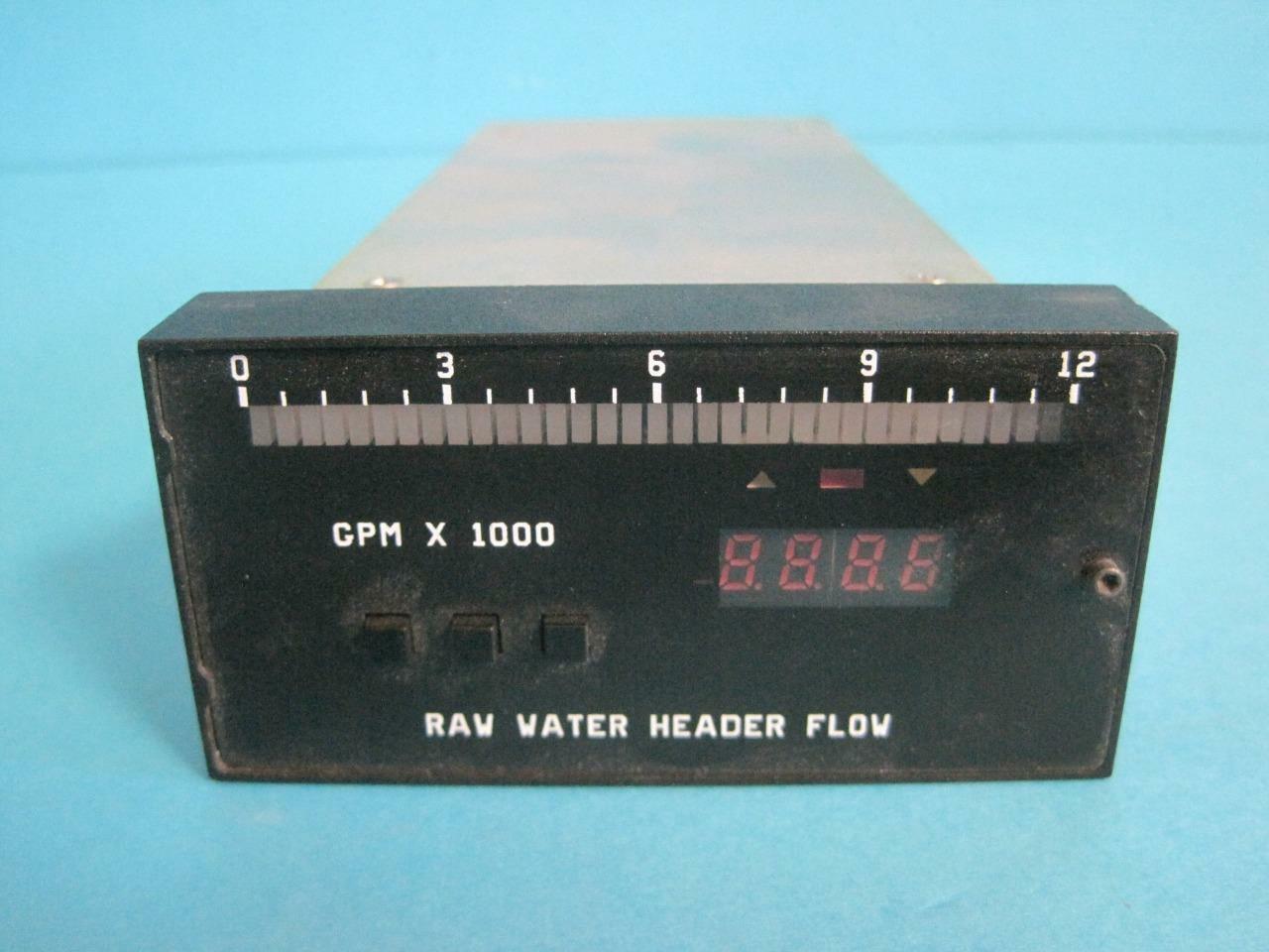 AMETEK DIXSON DISPLAY 0-12 GPM x 1000 MODULE BT033P RAW WATER HEADER FLOW