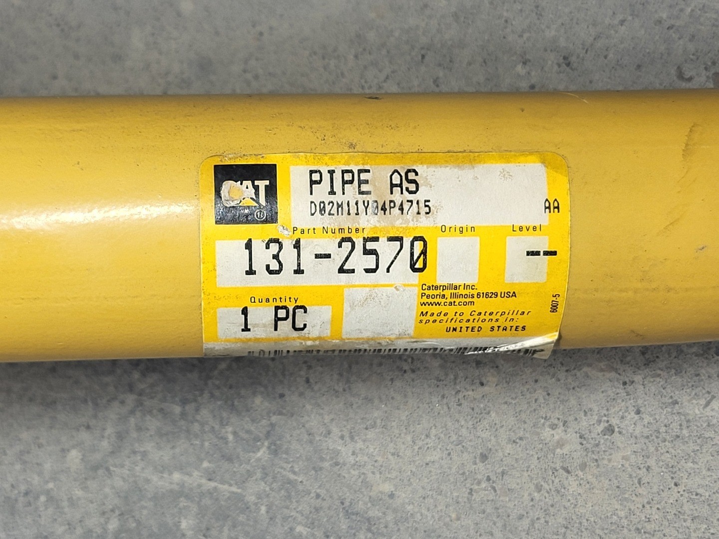 GENTLY USED Caterpillar 131-2570 Pipe Assembly – Heavy Machinery
