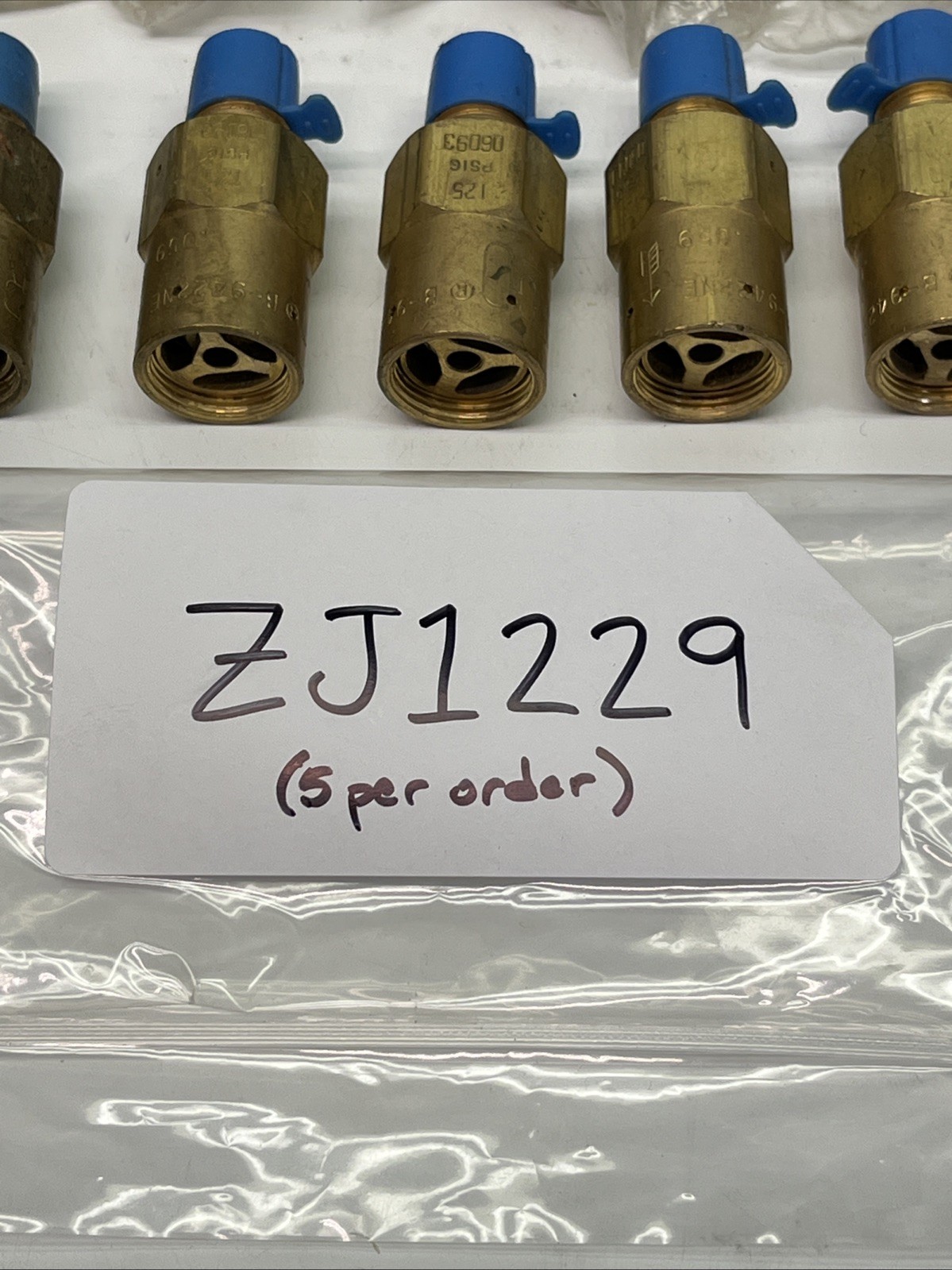 (5x) Rego Brass Pressure Relief Valve B-9422NE 125 PSIG | NEW read desc