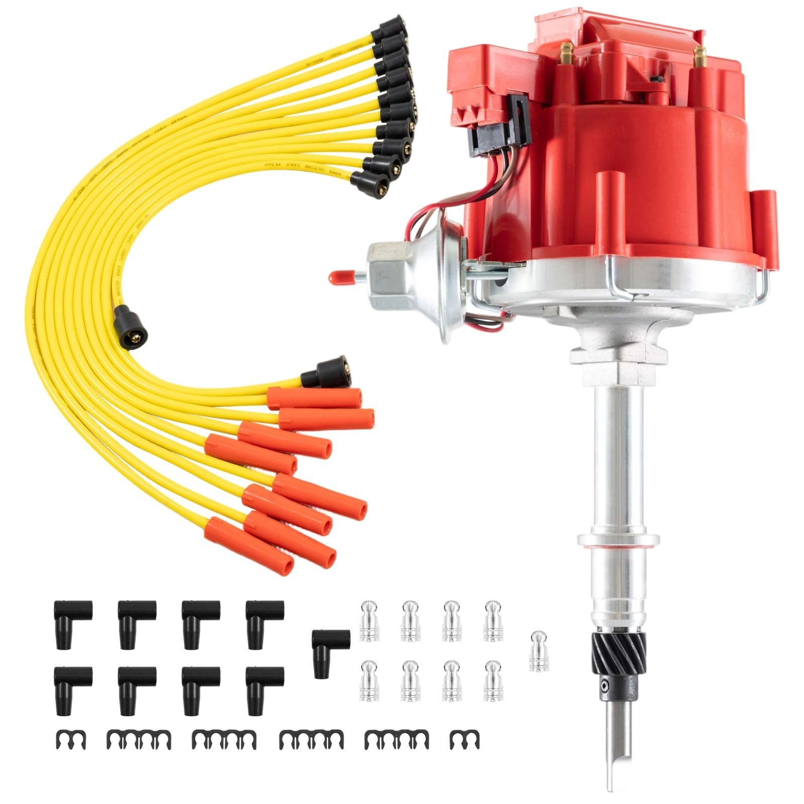Racing Hei Complete Distributor + Spark Plug Wires Compatible for AMC Incline…