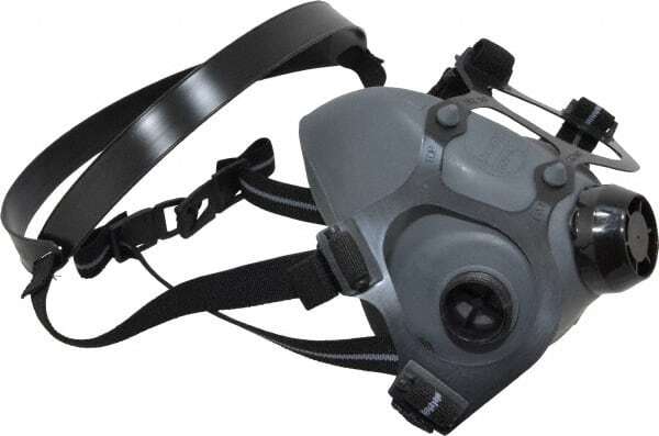 North 550030L Half Facepiece Respirator: Elastomer, Threaded, Large –