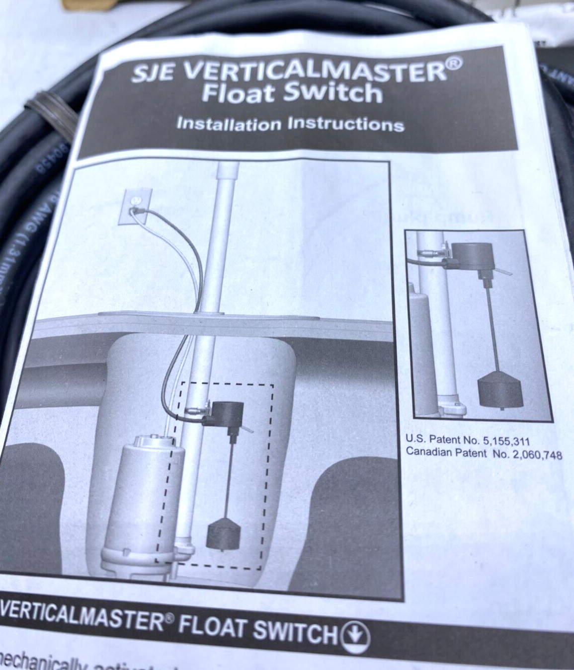 CentriPro Float Switch SJE Verticalmaster A2H31 New