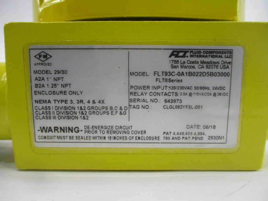 FCI FLT93C-0A1B022D5B03000 120/230VAC UNMP