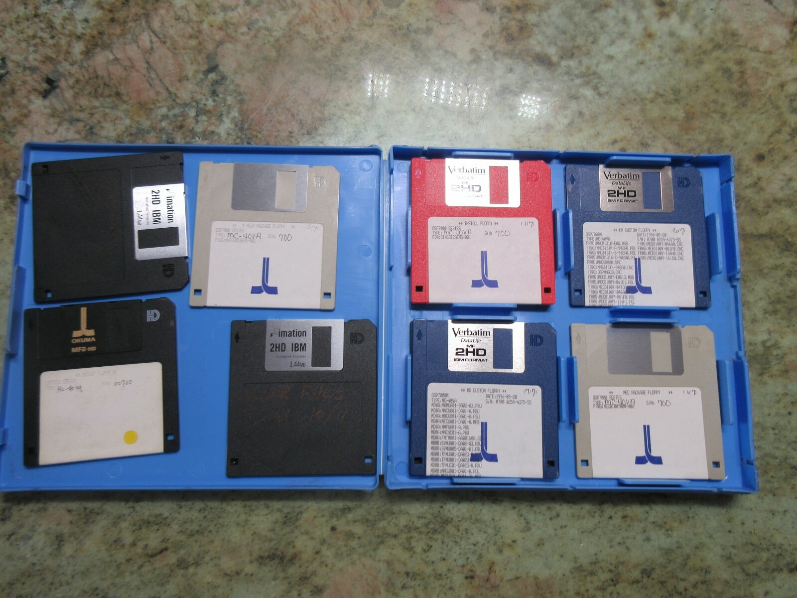 OKUMA MC-40VA CNC MILL OSP7000M FLOPPY DISK DISKS 3.5’X12 E8048-090-426-1 SET